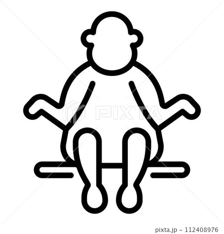 Ape gibbon icon. Outline ape gibbon vector icon for web design isolated on white background Ape gibbon icon. Outline ape gibbon vector icon for web design isolated on white background 112408976