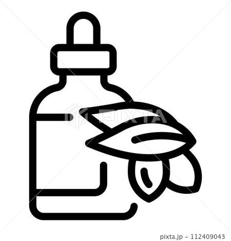 Skin jojoba oil icon. Outline skin jojoba oil vector icon for web design isolated on white background 112409043