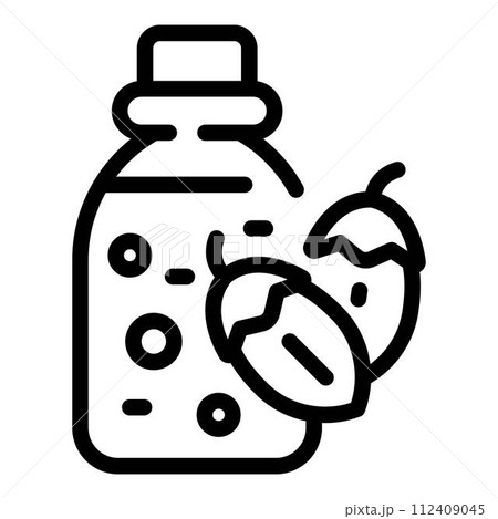 Jojoba oil icon. Outline jojoba oil vector icon for web design isolated on white background 112409045