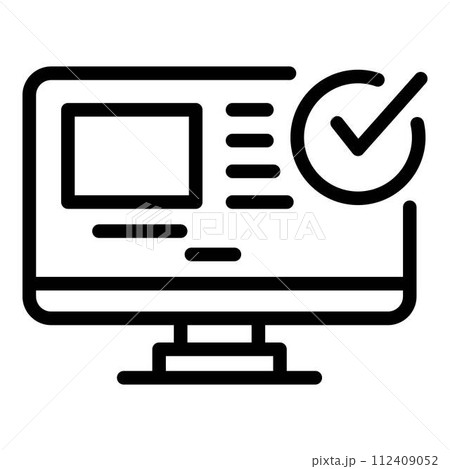 Pc control icon. Outline pc control vector icon for web design isolated on white background Pc control icon. Outline pc control vector icon for web design isolated on white background 112409052