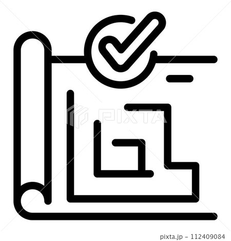 Architect plan control icon. Outline architect plan control vector icon for web design isolated on white background Architect plan control icon. Outline architect plan control vector icon for web design isolated on white background 112409084