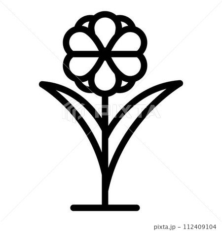 Canola flower icon. Outline canola flower vector icon for web design isolated on white background Canola flower icon. Outline canola flower vector icon for web design isolated on white background 112409104