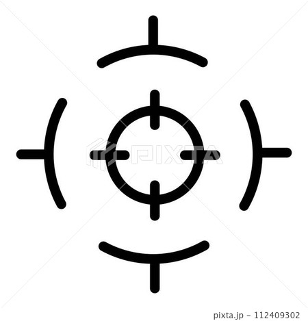 Focus mode icon. Outline focus mode vector icon for web design isolated on white background 112409302