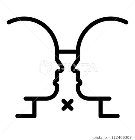 No discussion icon. Outline no discussion vector icon for web design isolated on white background No discussion icon. Outline no discussion vector icon for web design isolated on white background 112409308