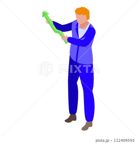 Shareholder increase icon. Isometric of shareholder increase vector icon for web design isolated on white background Shareholder increase icon. Isometric of shareholder increase vector icon for web design isolated on white background 112409593