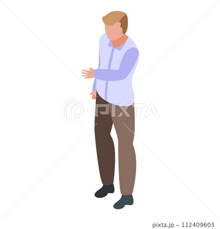 Meeting consultant icon. Isometric of meeting consultant vector icon for web design isolated on white background Meeting consultant icon. Isometric of meeting consultant vector icon for web design isolated on white background 112409603