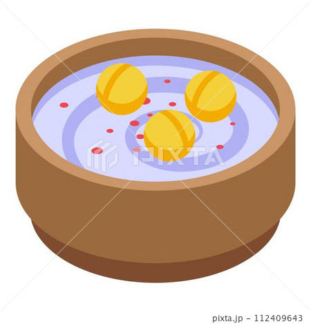 Turkish bowl food icon. Isometric of turkish bowl food vector icon for web design isolated on white background Turkish bowl food icon. Isometric of turkish bowl food vector icon for web design isolated on white background 112409643