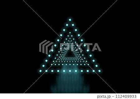 Row of triangle shaped blue LED lightsのイラスト素材 [112409933] - PIXTA