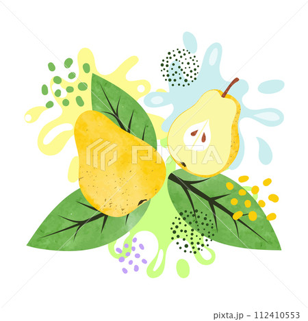 Pear juice vector illustration 112410553