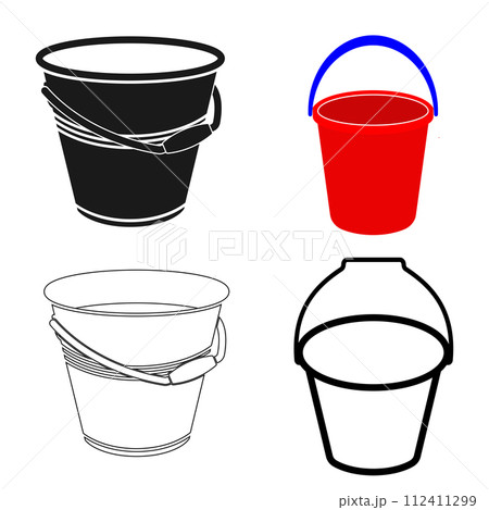 bucket icon vector bucket icon vector 112411299