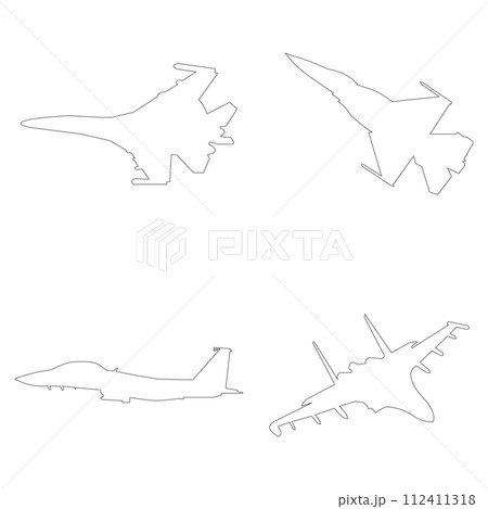 fighter plane icon vector 112411318