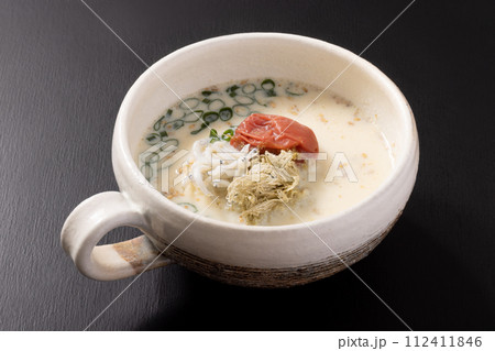 梅とろろ豆乳ごまスープ 112411846