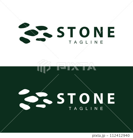 Stone Vector Logo, Stone Design Balance Milestone Vector Templet Symbol Illustration 112412940