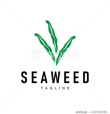 Seaweed Logo Design Underwater Plant Illustration Template Seaweed Logo Design Underwater Plant Illustration Template 112413314