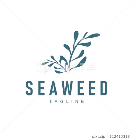 Seaweed Logo Design Underwater Plant Illustration Template Seaweed Logo Design Underwater Plant Illustration Template 112413318