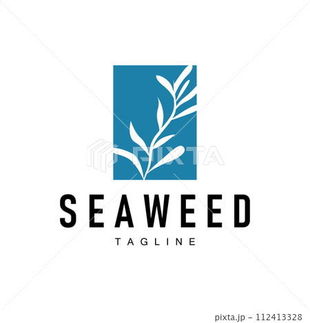 Seaweed Logo Design Underwater Plant Illustration Template Seaweed Logo Design Underwater Plant Illustration Template 112413328