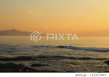 五色浜から見た夕日が浦の夕景 五色浜から見た夕日が浦の夕景 112413443