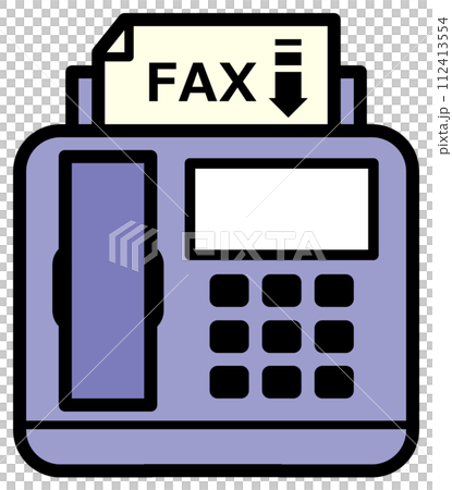 文章や書類を送受信できるファックス機器のイラスト 112413554