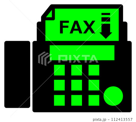 文章や書類を送受信できるファックス機器のイラスト 112413557