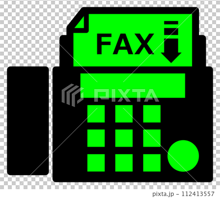 文章や書類を送受信できるファックス機器のイラスト 112413557