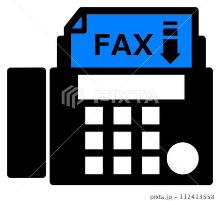 文章や書類を送受信できるファックス機器のイラスト 112413558