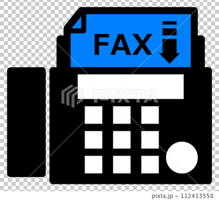文章や書類を送受信できるファックス機器のイラスト 112413558