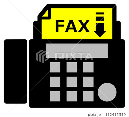 文章や書類を送受信できるファックス機器のイラスト 112413559