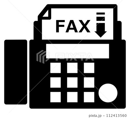 文章や書類を送受信できるファックス機器のイラスト 112413560