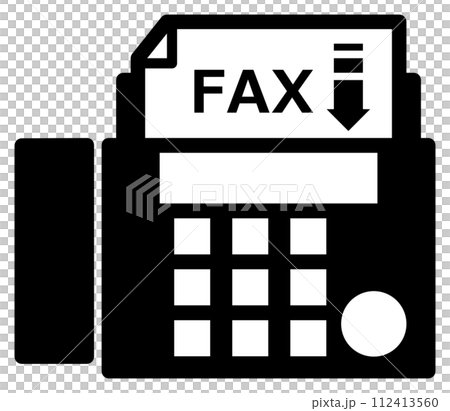 文章や書類を送受信できるファックス機器のイラスト 112413560