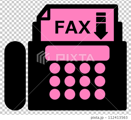文章や書類を送受信できるファックス機器のイラスト 112413563