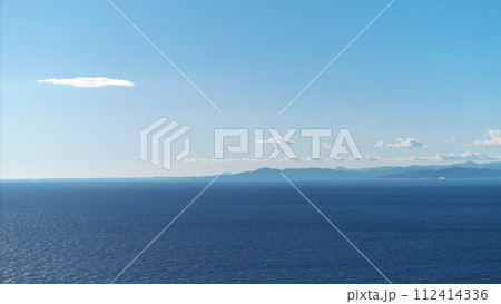 伊豆半島 御浜海水浴場からみた御前崎 1月 伊豆半島 御浜海水浴場からみた御前崎 1月 112414336