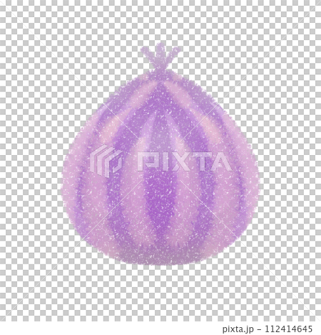 かわいい紫玉ねぎのイラスト かわいい紫玉ねぎのイラスト 112414645