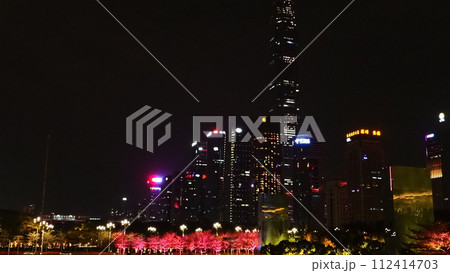 大都会！深セン博物館市民中心公園の夜景！ 112414703