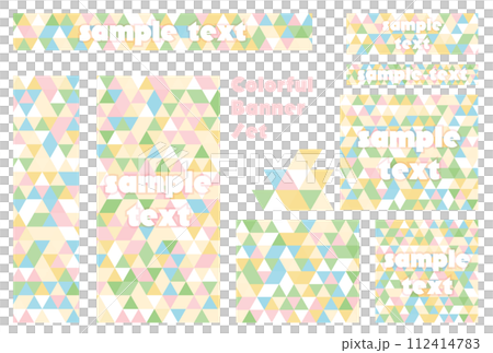 Banner set_triangle mosaic_colorful Banner set_triangle mosaic_colorful 112414783