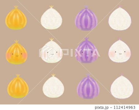 かわいい玉ねぎのイラスト 背景 壁紙 112414963