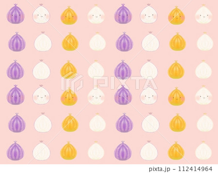 かわいい玉ねぎのイラスト 背景 壁紙 112414964