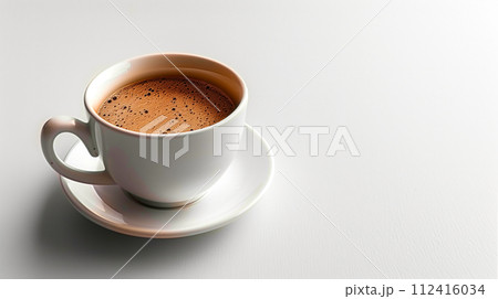 白背景のコーヒーカップ 白背景のコーヒーカップ 112416034