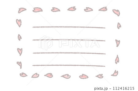クレヨンで描いたようなやさしいタッチの桜の花びらのメッセージカード 112416215