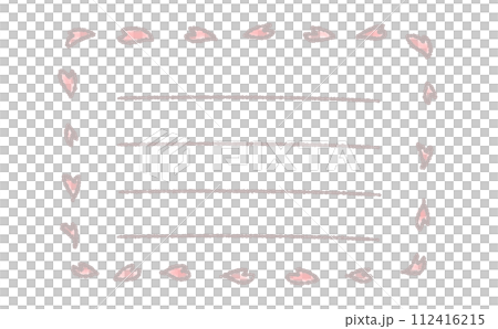 クレヨンで描いたようなやさしいタッチの桜の花びらのメッセージカード 112416215