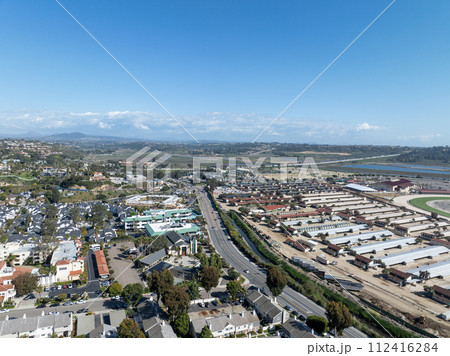 Aerial view of Solana Beach Town, San Diego, California USA Aerial view of Solana Beach Town, San Diego, California USA 112416284