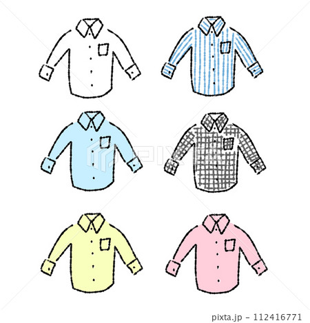 色々な色のシャツ 112416771