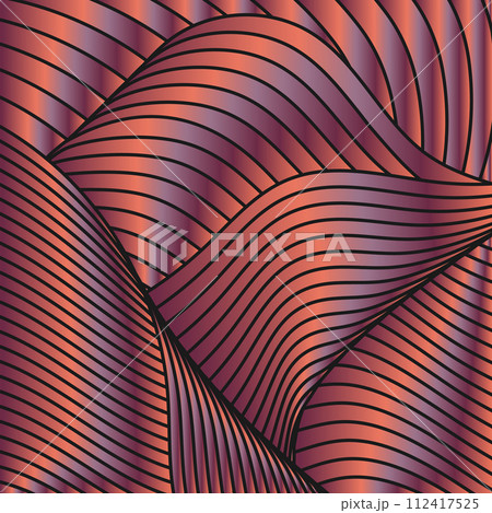 Gradient pattern of wavy lines. Colorful background for creative design. Smooth gradient lines Gradient pattern of wavy lines. Colorful background for creative design. Smooth gradient lines 112417525