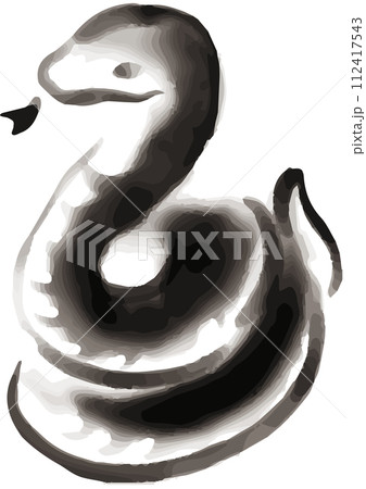 年賀状 年賀2025 巳年 巳 蛇 へび年 墨絵 水墨画 筆 手描き イラスト素材 年賀状 年賀2025 巳年 巳 蛇 へび年 墨絵 水墨画 筆 手描き イラスト素材 112417543