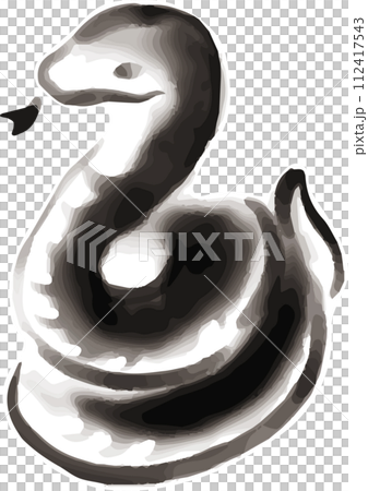 年賀状 年賀2025 巳年 巳 蛇 へび年 墨絵 水墨画 筆 手描き イラスト素材 年賀状 年賀2025 巳年 巳 蛇 へび年 墨絵 水墨画 筆 手描き イラスト素材 112417543