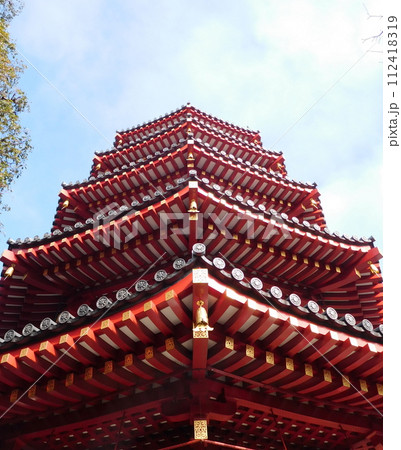 川崎大師　五重塔 112418319