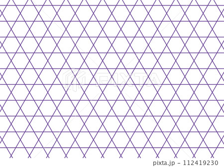 和柄　籠目　伝統　紋様　紫　パープル　紫紺　背景　素材 112419230