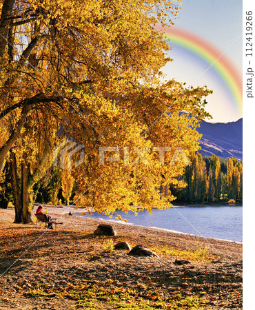 ニュージーランドの美しい秋景色	 112419266