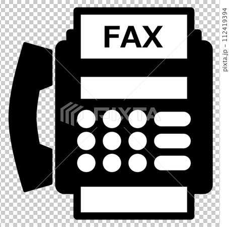 文章や書類を送受信できるファックス機器のイラスト 文章や書類を送受信できるファックス機器のイラスト 112419394