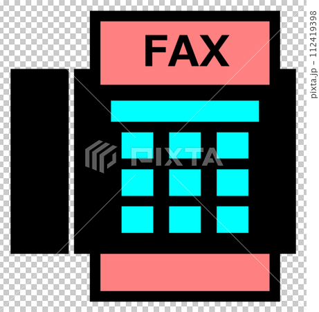 可以傳送和接收文字和文件的傳真機的插圖 112419398