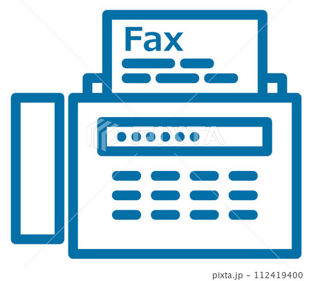 文章や書類を送受信できるファックス機器のイラスト 112419400